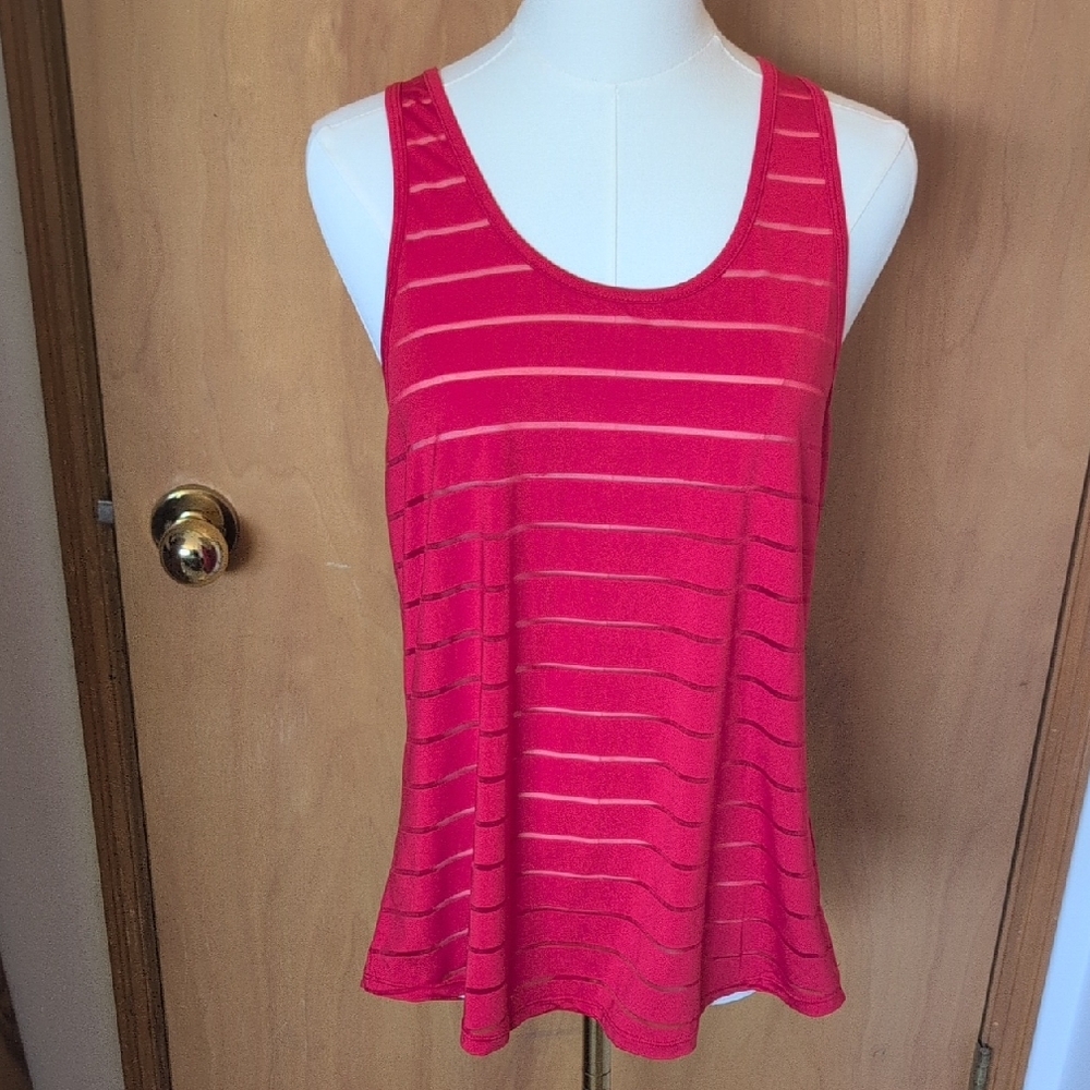 Zyia Women's Striped Red Tank Top